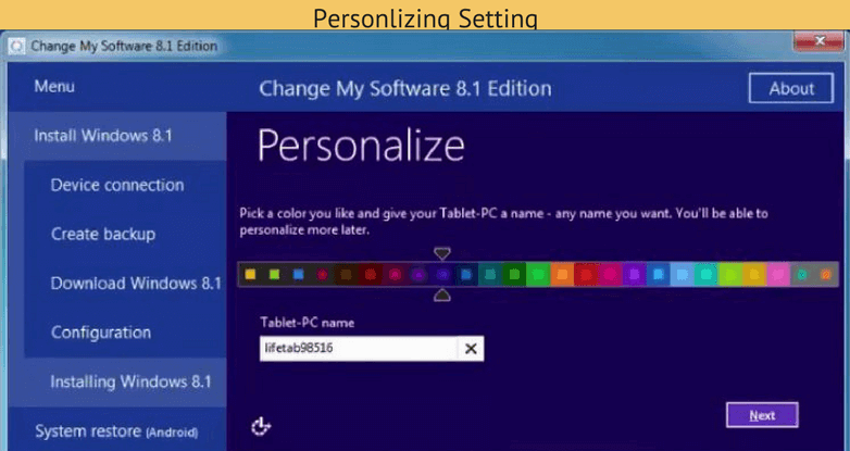 change my software windows 8